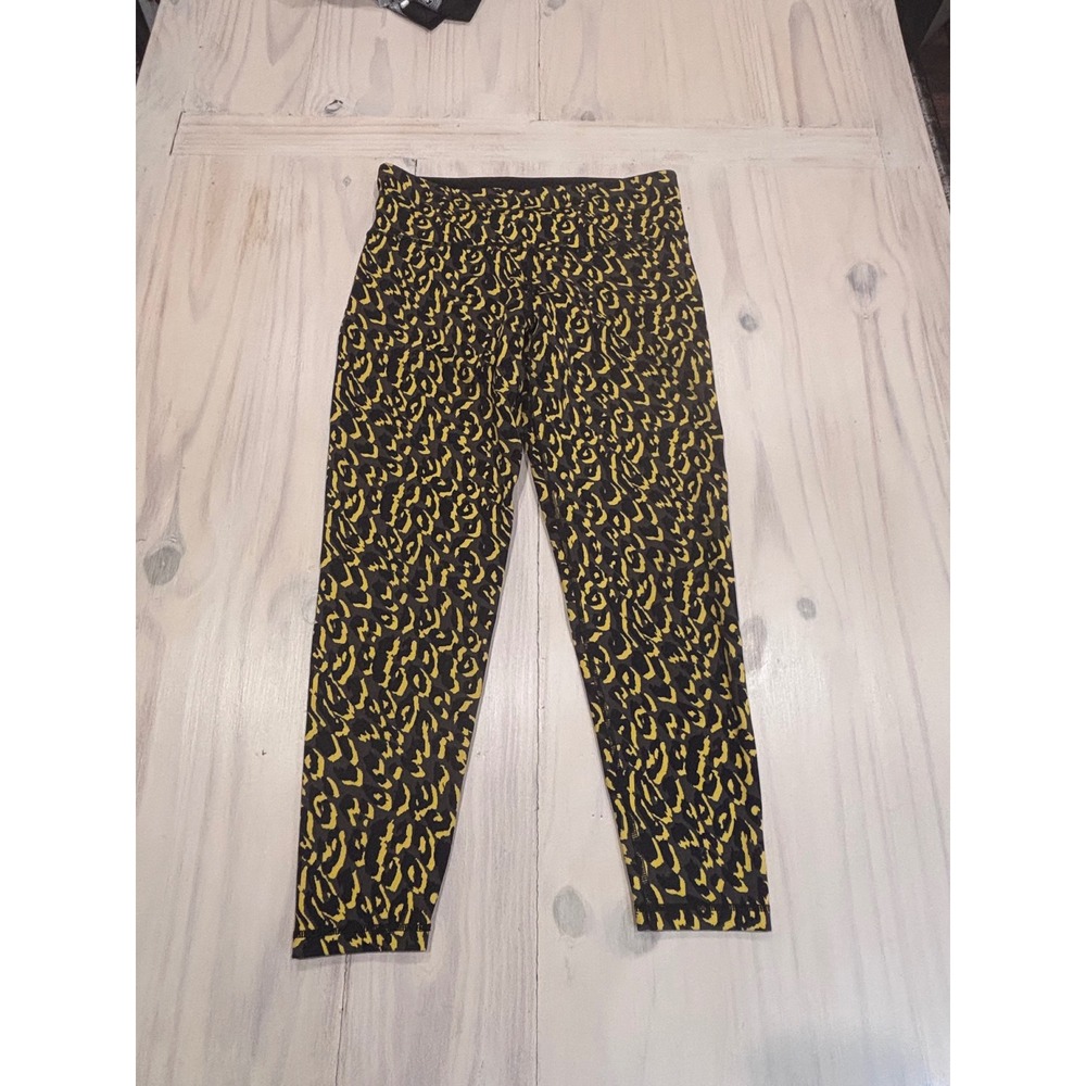Sweaty Betty Animal Print High‎ Rise Leggings Yellow Black Medium SB5102A Yoga